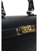 Isabella Rhea Borsa a tracolla IOANA in vera pelle-Nero