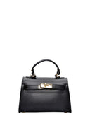 Isabella Rhea Borsa a tracolla IOANA in vera pelle-Nero