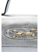 Isabella Rhea Borsa mini con manico SANDRA in vera pelle-Argento