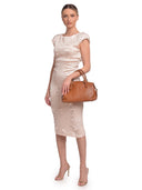 Luisa Vannini Borsa a mano LARA in vera pelle-Cognac
