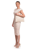 Luisa Vannini Borsa a tracolla VENERA in pelle naturale-beige