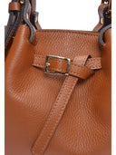 Luisa Vannini borsa a mano LIDIA pelle naturale-Cognac