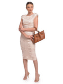 Luisa Vannini borsa a mano LIDIA pelle naturale-Cognac