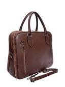 Luisa Vannini Borsa porta PC SIMONA pelle naturale-Marrone