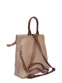 Luisa Vannini Rucsac Henrietta piele naturala Taupe/Maro