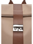 Luisa Vannini Rucsac Henrietta piele naturala Taupe/Maro