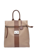 Luisa Vannini Rucsac Henrietta piele naturala Taupe/Maro