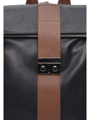 Luisa Vannini Rucsac Henrietta piele naturala Negru/maro