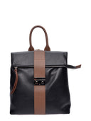 Luisa Vannini Rucsac Henrietta piele naturala Negru/maro