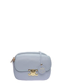 Luisa Vannini Borsa a tracolla SEVERINE pelle naturale-Azzurro