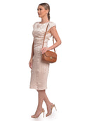 Luisa Vannini Borsa a tracolla SEVERINE pelle naturale-Cognac