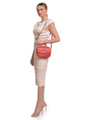 Luisa Vannini Borsa a tracolla SEVERINE in vera pelle-Rosso