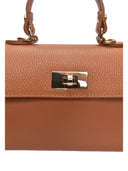 Luisa Vannini borsa a mano SYLVIE in vera pelle-Cognac