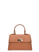 Luisa Vannini borsa a mano SYLVIE in vera pelle-Cognac