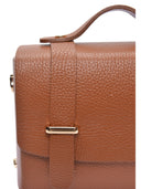 Luisa Vannini borsa a mano MIHAELA in vera pelle - Cognac