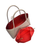 Luisa Vannini Borsa a mano PAULA in vera pelle - beige