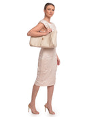 Luisa Vannini Borsa a mano PAULA in vera pelle - beige
