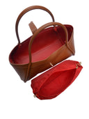 Luisa Vannini Borsa a mano PAULA in pelle naturale-Cognac