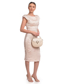 Luisa Vannini Borsa a tracolla INGRID in vera pelle - beige