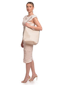 Luisa Vannini borsa Hobo ROXANA in pelle naturale-beige