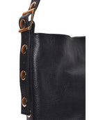 Luisa Vannini borsa Hobo ROXANA pelle naturale-Nero