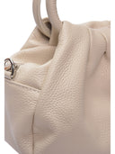 Luisa Vannini borsa a manico superiore YVONNE in vera pelle-beige