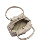 Luisa Vannini borsa a manico superiore YVONNE in vera pelle-beige