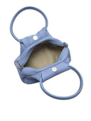 Luisa Vannini borsa a mano YVONNE in vera pelle-Azzurro