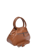 Luisa Vannini borsa a manico superiore YVONNE pelle naturale-cognac