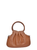 Luisa Vannini borsa a manico superiore YVONNE pelle vera-cognac