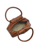 Luisa Vannini borsa a manico superiore YVONNE pelle naturale-cognac