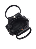 Luisa Vannini borsa a maniglia superiore YVONNE pelle naturale-Nero