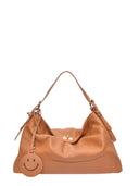 Luisa Vannini borsa Hobo ELIANA in vera pelle color cognac