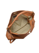 Luisa Vannini borsa Hobo ELIANA in vera pelle color cognac