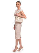 Luisa Vannini Borsa a tracolla Madeleine pelle naturale-beige