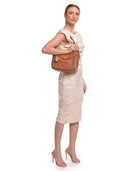 Luisa Vannini Borsa a tracolla Madeleine pelle naturale-cognac
