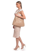 Luisa Vannini borsa Hobo ANNA pelle naturale-tortora