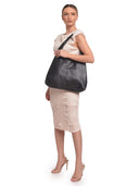 Borsa Hobo ANNA Luisa Vannini in vera pelle - Nero