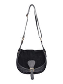 Luisa Vannini Borsa a tracolla RENATA in vera pelle - Nero