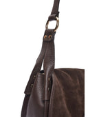 Luisa Vannini Borsa a tracolla RENATA in vera pelle - Marrone Scuro