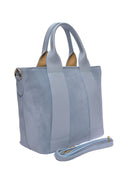 Luisa Vannini Borsa Tote FREYA in pelle naturale-Azzurro