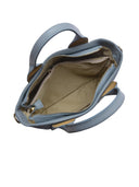 Luisa Vannini Borsa Tote FREYA in pelle naturale-Azzurro