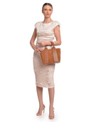 Luisa Vannini Borsa Tote FREYA in pelle naturale-Cognac