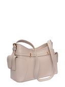 Roberta M Borsa a tracolla RODICA in vera pelle-beige