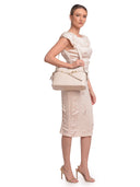 Roberta M Borsa a tracolla RODICA in vera pelle-beige