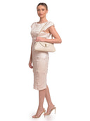 Roberta M borsa a baguette ARIADNA in vera pelle - beige