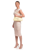 Roberta M borsa baguette ARIADNA in vera pelle-Giallo