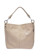 Roberta M Borsa a tracolla LAETITIA in vera pelle - beige