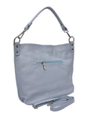 Roberta M Borsa a tracolla LAETITIA in vera pelle-Azzurro chiaro
