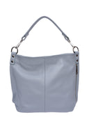 Roberta M Borsa a tracolla LAETITIA in vera pelle-Azzurro chiaro